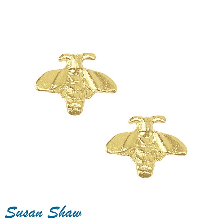 Susan Shaw Gold Stud Earrings