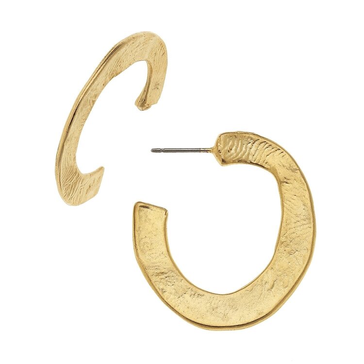 Susan Shaw Hammered Hoops