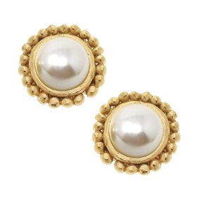 Susan Shaw Dotted Pearl Studs