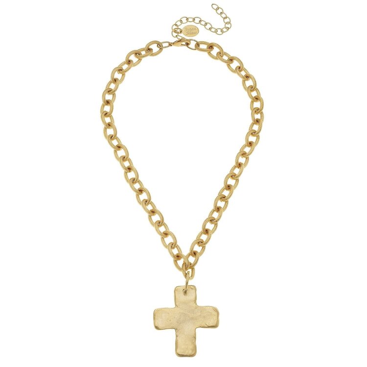 Susan Shaw Gold Cross Necklace