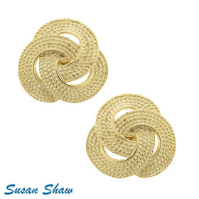 Susan Shaw Gold Love Knot Earrings