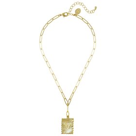 Susan Shaw Gold Butterfly Paperclip Necklace