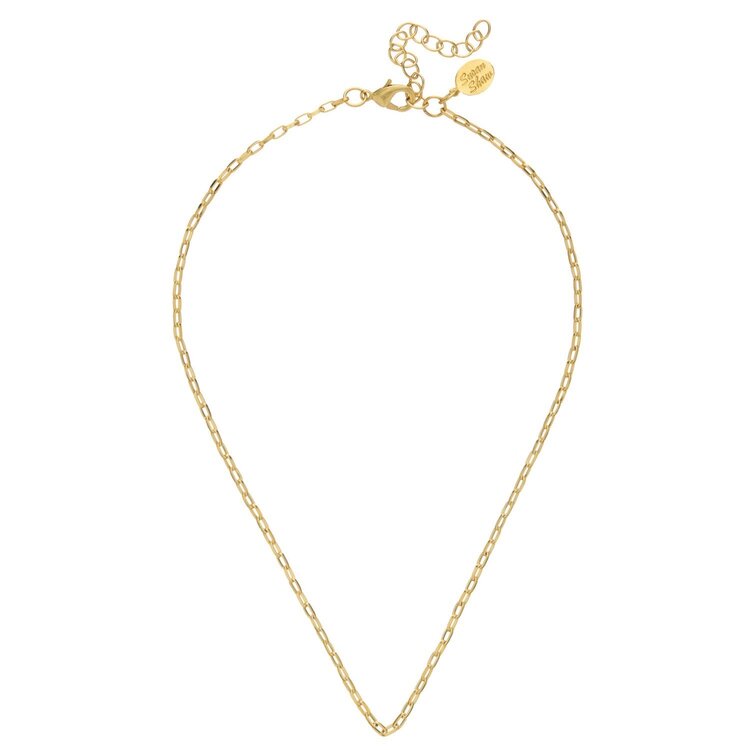 Susan Shaw Gold Oblong Chain Necklace