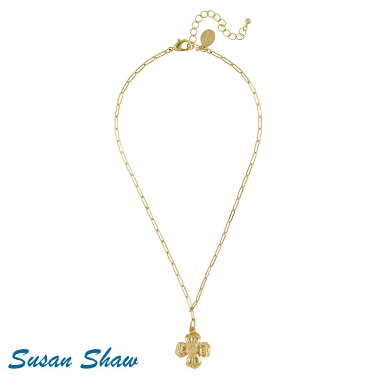 Susan Shaw Dogwood Paperclip Necklace