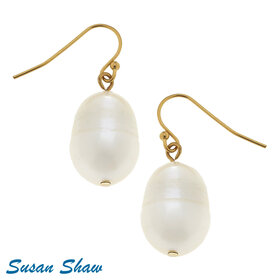 Susan Shaw Pearl Drop Earrings