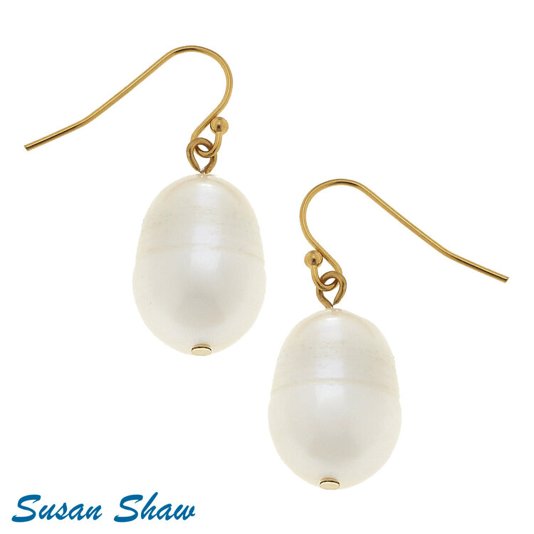 Susan Shaw Pearl Drop Earrings