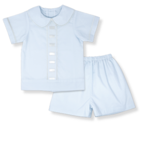 Set Fashions BLESSINGS BLUE BATISTE WITH ECRU RIBBON