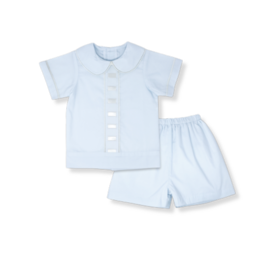 Set Fashions BLESSINGS BLUE BATISTE WITH ECRU RIBBON