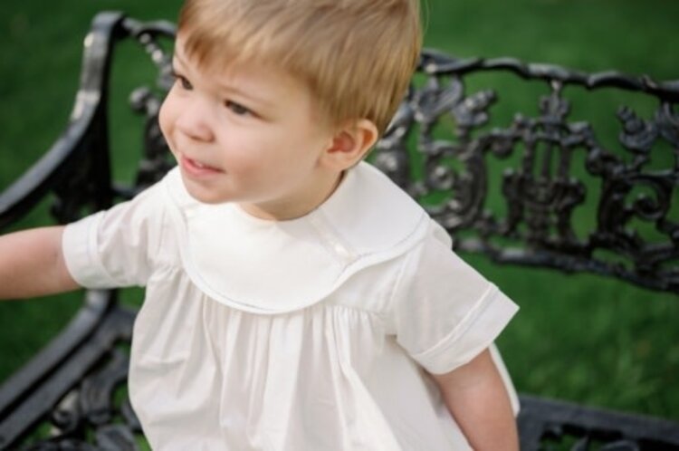 Set Fashions BLESSINGS WHITE BATISTE WITH ECRU RIBBON