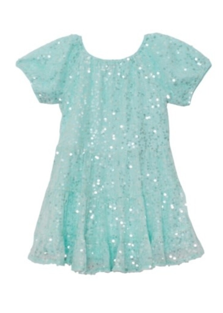 Mabel and Honey TEAL TWINKLE DRESS