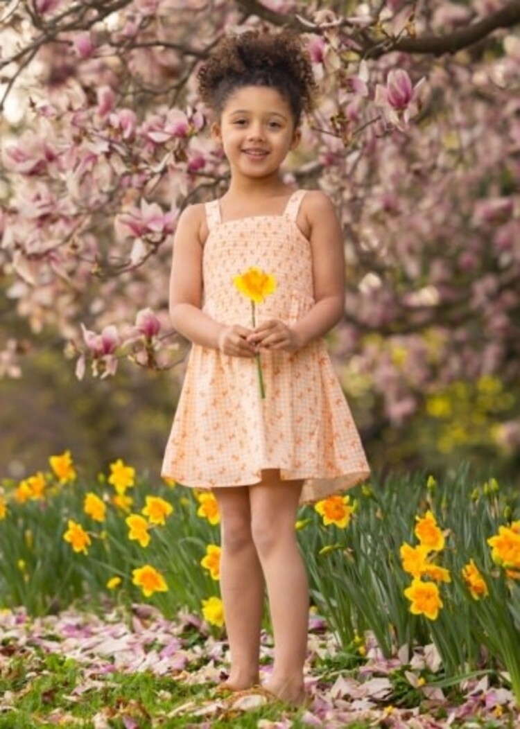 Mabel and Honey TANGERINE TWIRL DRESS
