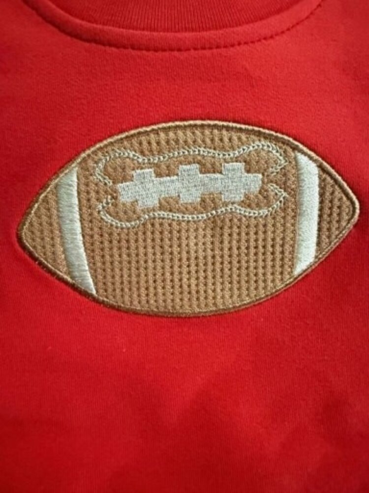 Angel Dear French Terry Sport - Varsity - Red - Cozy Drop Sleeve Sweatshirt W/ Varsity Stripes