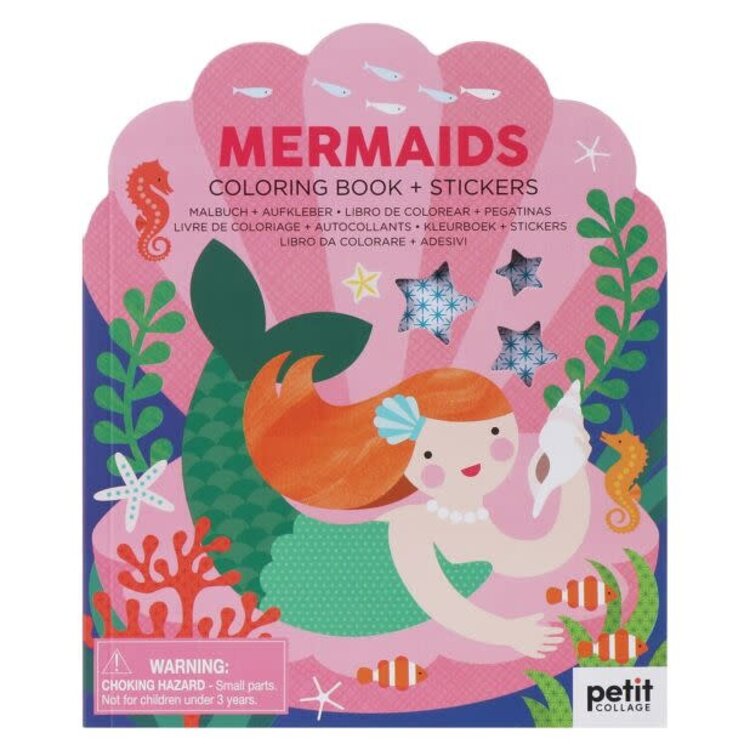 Mermaid Coloring Book w/Stickers