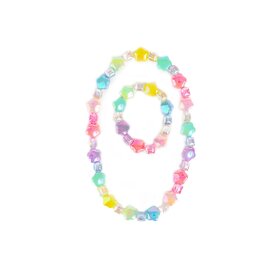 Great Pretenders Wish Upon a Rainbow Star Necklace & Bracelet Set, 2pc