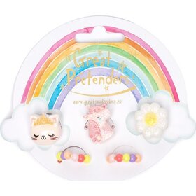 Great Pretenders Kitty/Unicorn Elastic Ring Set