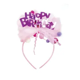 Great Pretenders Pink Happy Birthday Headband