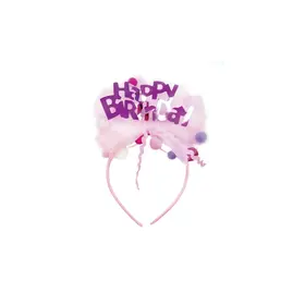 Great Pretenders Pink Happy Birthday Headband