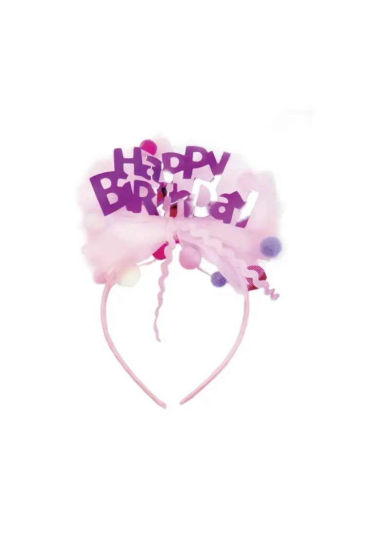 Great Pretenders Pink Happy Birthday Headband