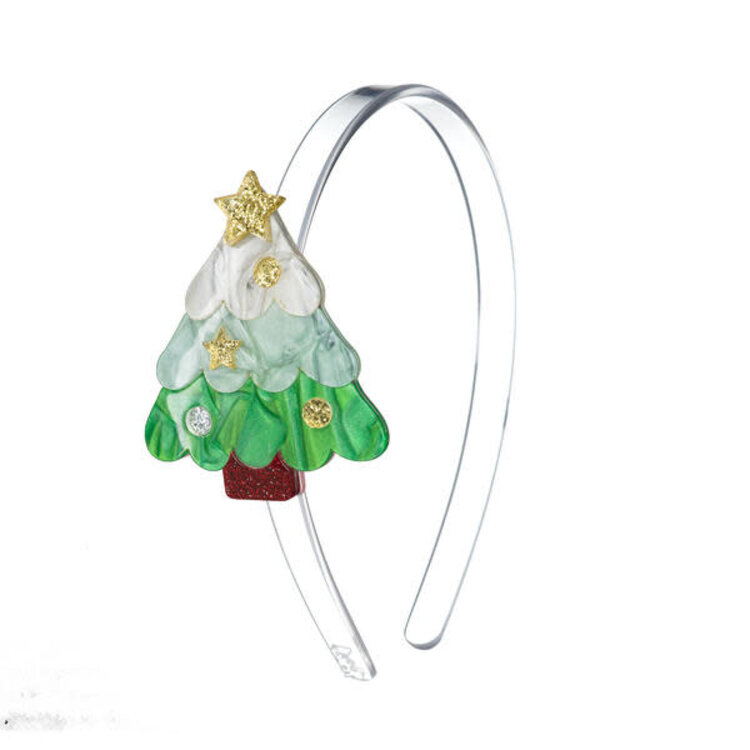 Lilies & Roses Christmas Tree Pearlized Headband