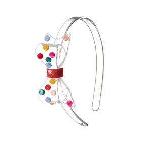 Lilies & Roses Rainbow Dots Bow Headband