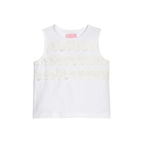 Bisby White Eyelet Stripe Tank