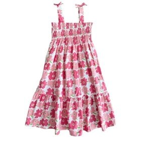 Little English | BISBY Wide Strap Lucy Dress - Piccadilly Pink