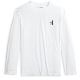 Johnnie-O White Basin Logo Rash Guard