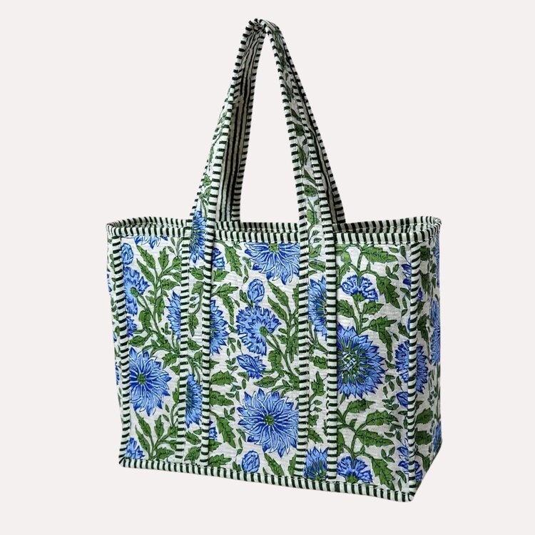 Mini Quilted Tote Bag Floral