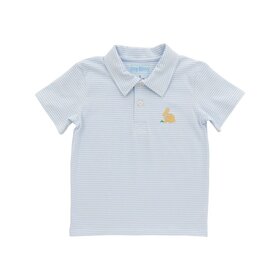 Itsy Bitsy Blue Stripe Bunny Polo
