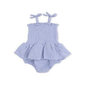 Angel Dear Blue Blizzard Smocked Skirted Bubble