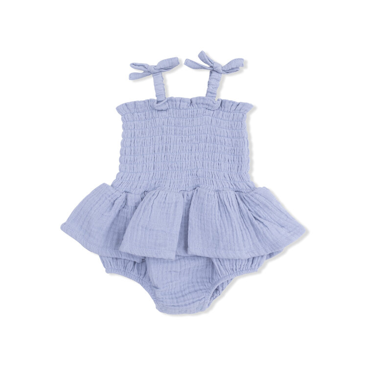 Angel Dear Blue Blizzard Smocked Skirted Bubble