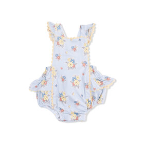 Angel Dear Country Stitch Floral Ruffle Sunsuit