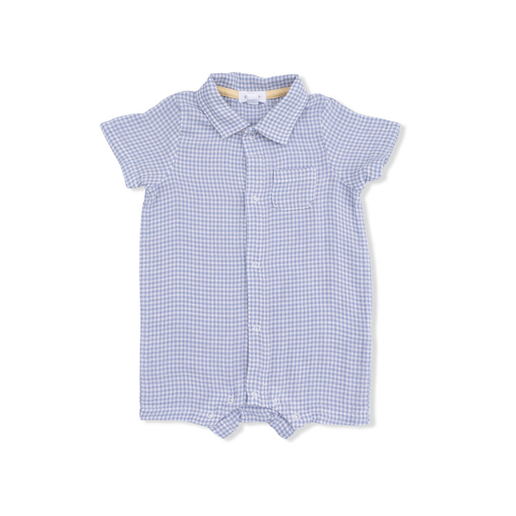 Angel Dear Blue Gingham Polo Shortie