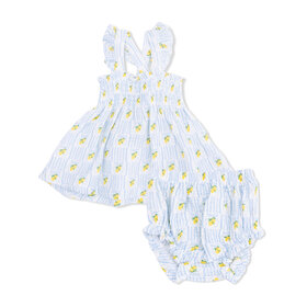 Angel Dear Lovely Lemons Smocked Bloomer Set