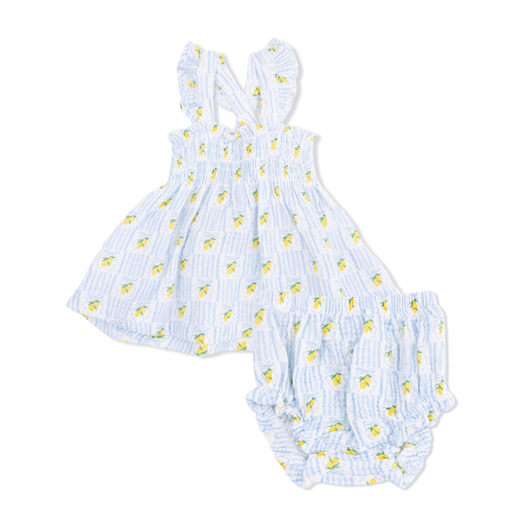 Angel Dear Lovely Lemons Smocked Bloomer Set