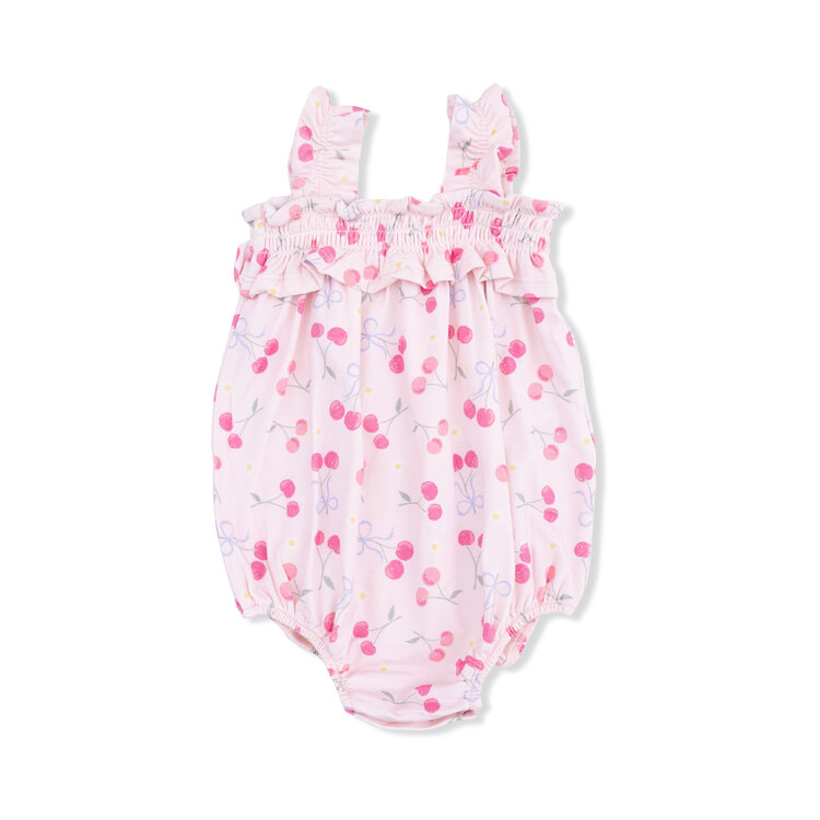 Angel Dear Strawberry Bliss Ruffle Sunsuit