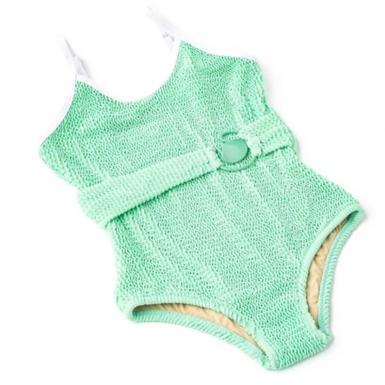 Shade Critters Mint Seashell Crinkle Swimsuit