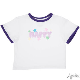 Azarhia Glitter Happy Boxy T-Shirt