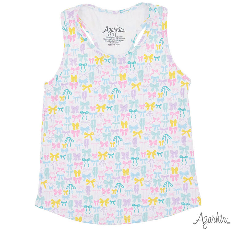 Azarhia Pastel Bows Printed Tank