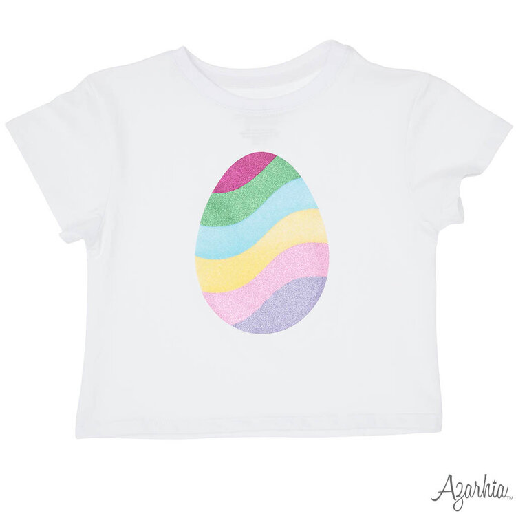 Azarhia Glitter Easter Egg Boxy T-Shirt
