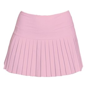Azarhia Solid Pink Mini Pleated Skort