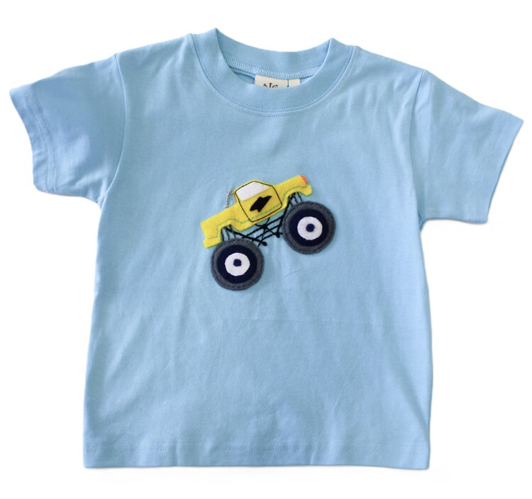 Luigi Kids Blue Monster Truck Shirt