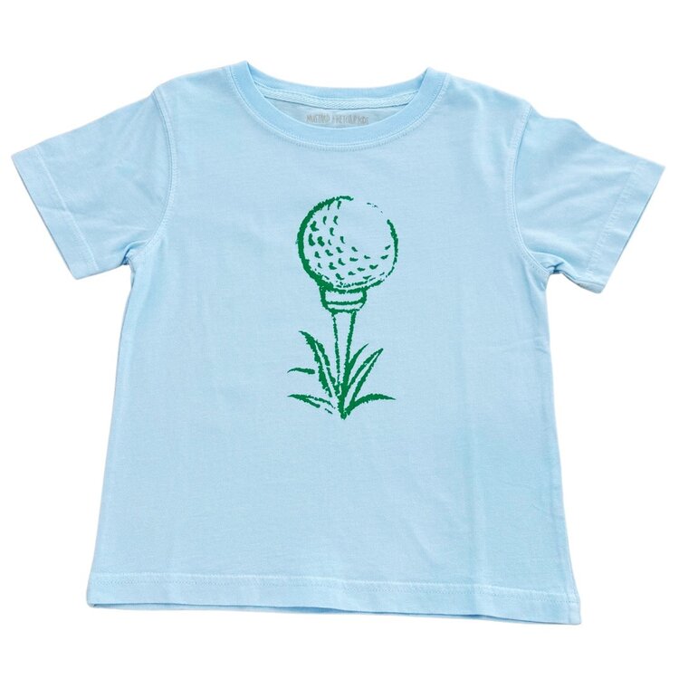 Mustard & Ketchup Light Blue Golf Tee T-Shirt