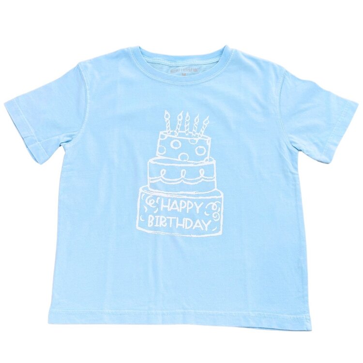 Mustard & Ketchup Light Blue Birthday Cake T-Shirt