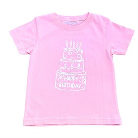 Mustard & Ketchup Light Pink Birthday Cake T-Shirt