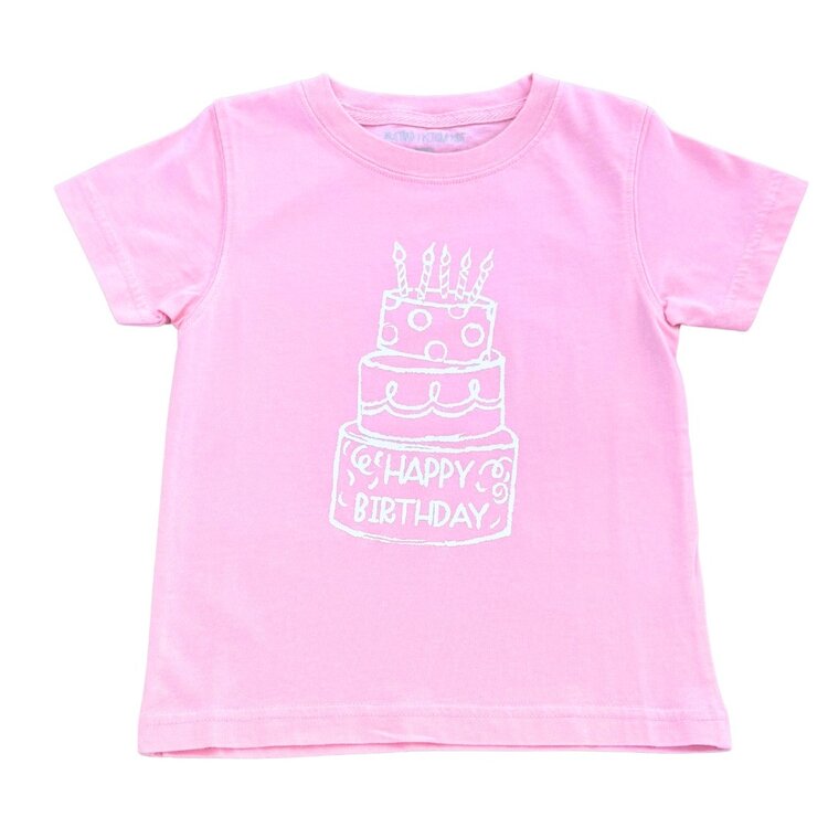 Mustard & Ketchup Light Pink Birthday Cake T-Shirt