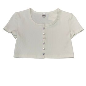Theme Michaela White Ribbed Top