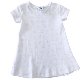 Luigi Kids Pink Bunny Print Aline Dress