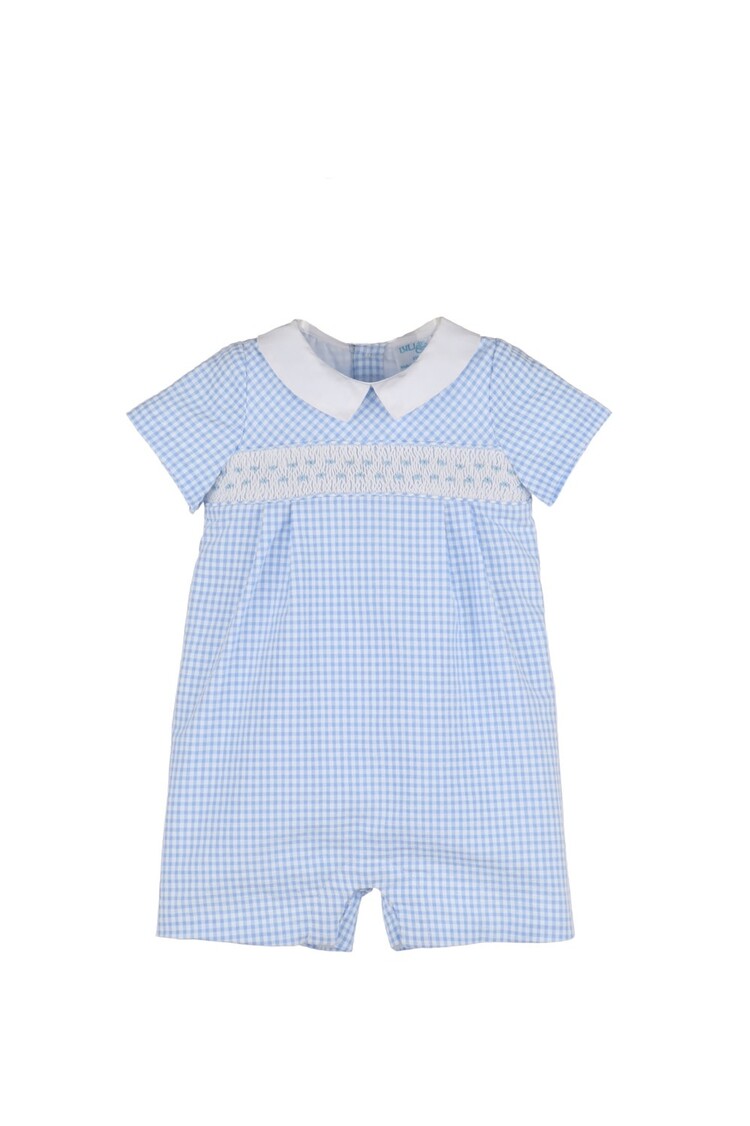 Luli&Me Blue Vichy Smock Bubble