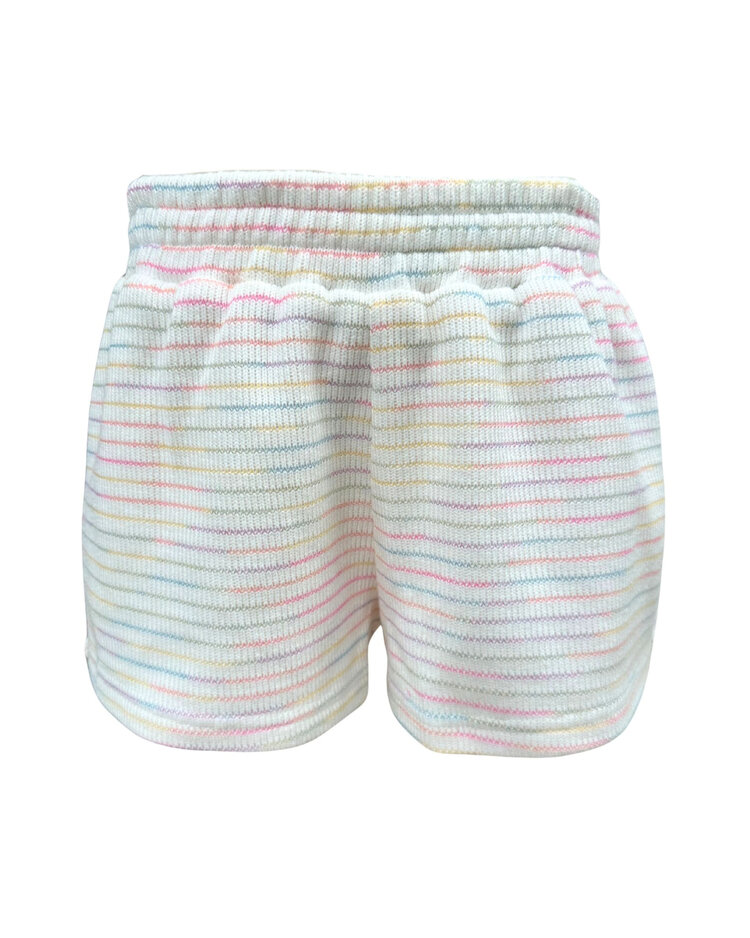 Pleat Rainbow Stripe Carlisle Short